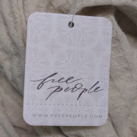 Free People Juicy Long Sleeve Top Stone Cold Cowlneck Crossover Oversized L New - Picture 9 of 11